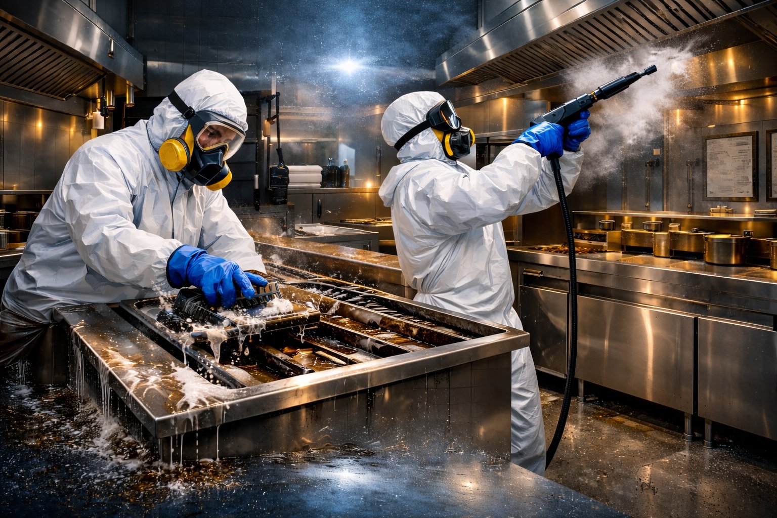 Clean professional restaurant kitchen